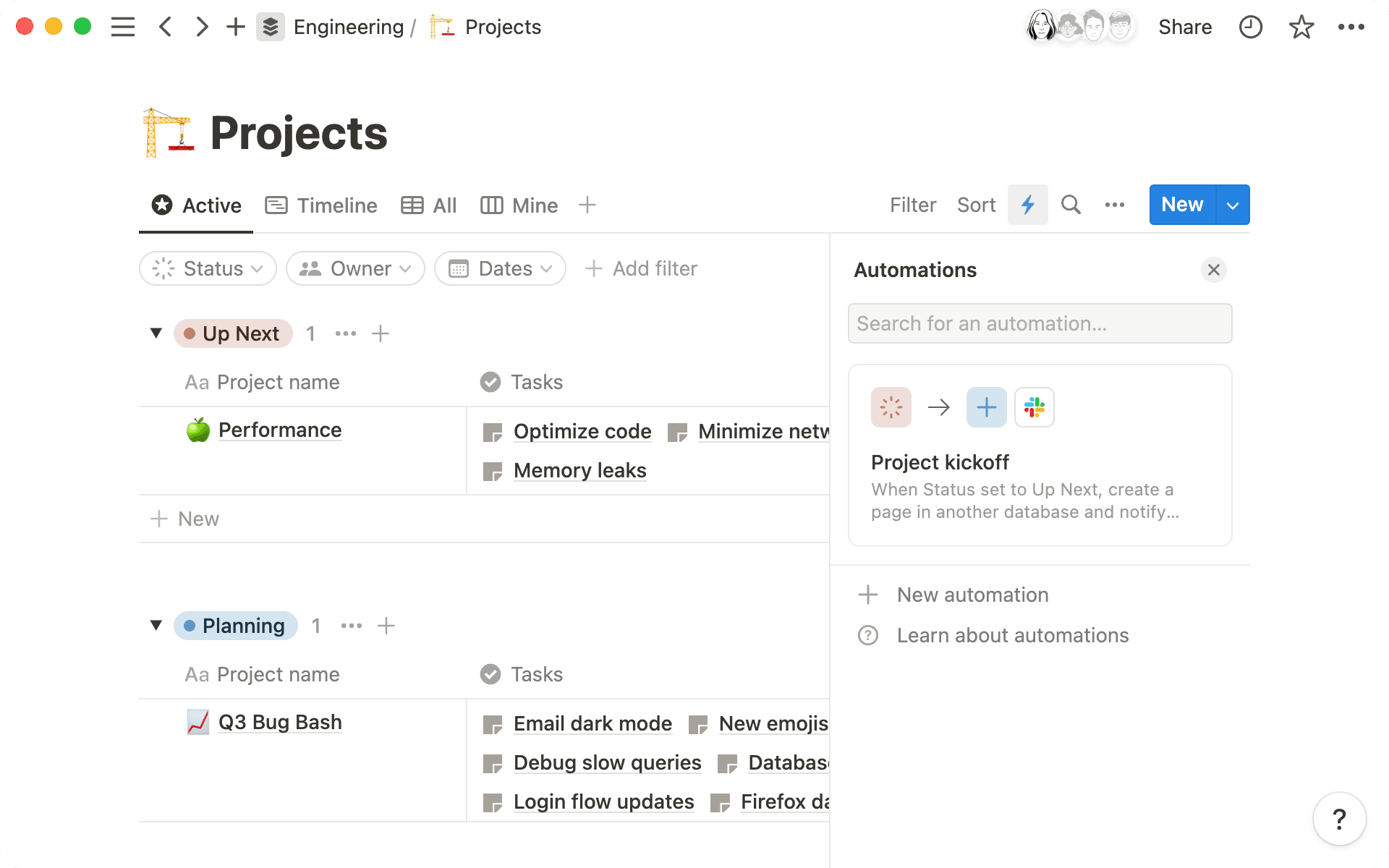 banner de automatizaciones de base de datos
