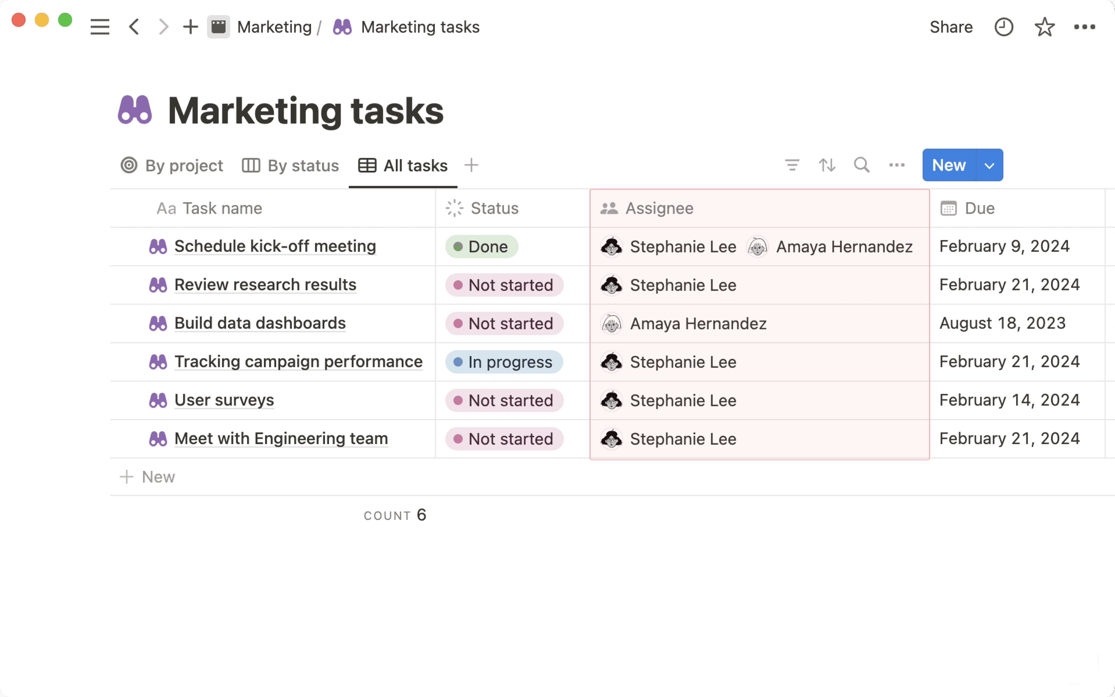 Mentions – mention person in DB