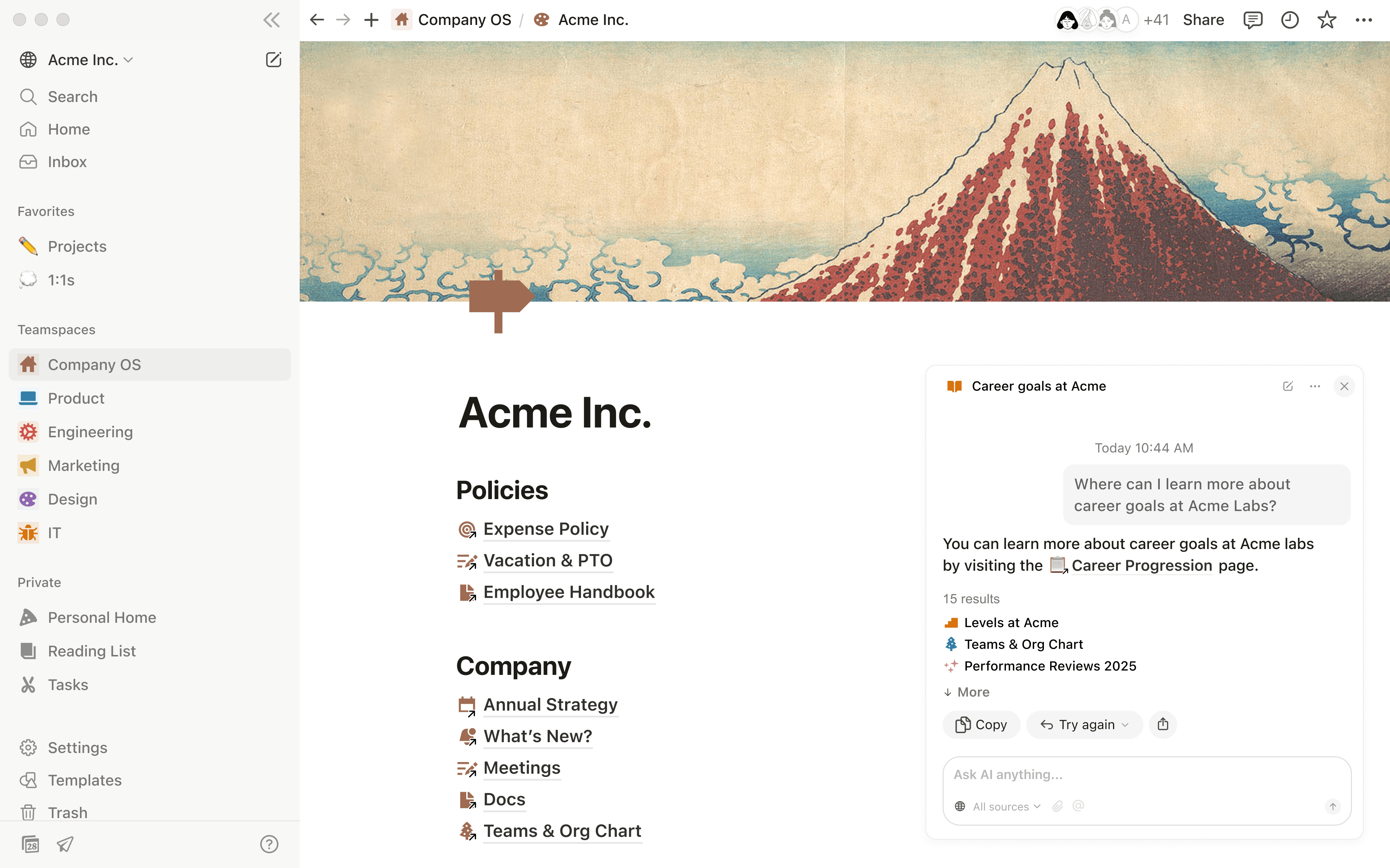 Página de inicio de la empresa