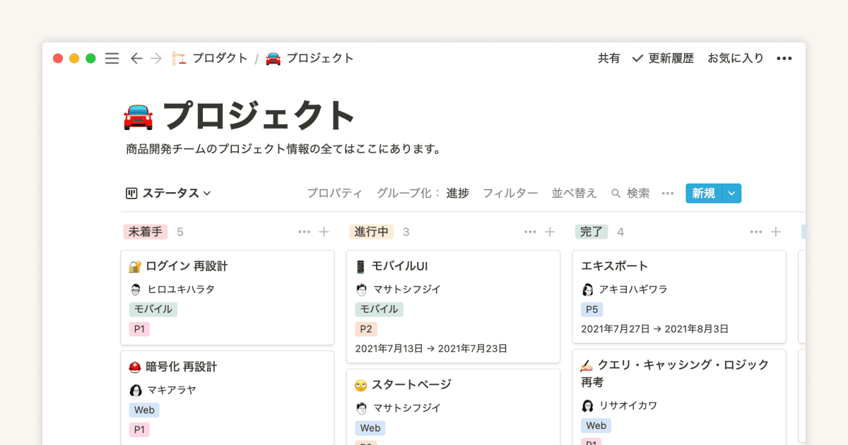 プロダクト開発チームを結びつけるプロジェクト管理システム