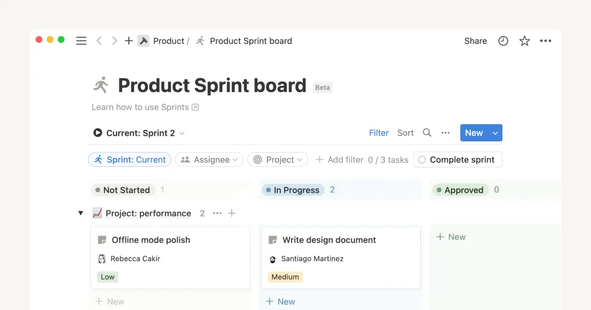 Cómo usan Notion los equipos de desarrollo y producto para planificar sprints