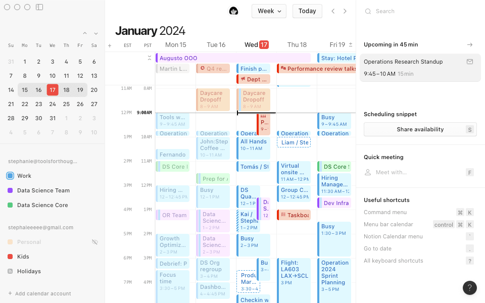 Notion Calendar te permite gestionar tu tiempo y tu trabajo de forma conjunta.